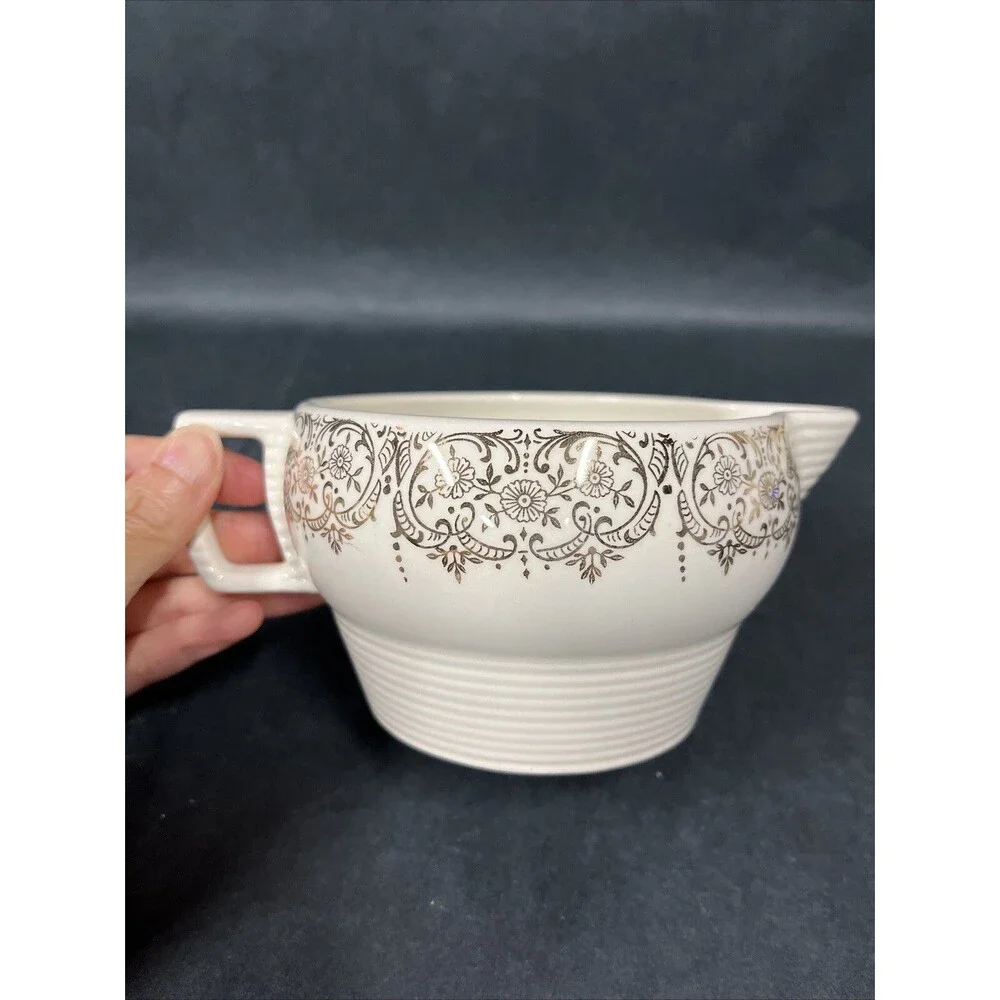 VTG Rare American Limoges Triumph China D’or Milk/ Creamer #1T-S284 22k Gold‎